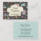 スウィートテンプテーションベーカリーブティックブラック 名刺 (正面/裏面)