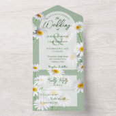 スウィートデイジーオンセージグリーン オールインワン招待状 (内側)