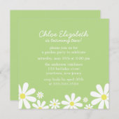 スウィートデイジーガールバースデーパーティー 招待状 (正面/裏面)