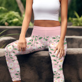 スウィートデイジーフローラピンク カプリレギンス