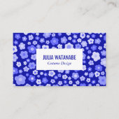 スウィートデイジーフローラQRコードソーシャルメディアシック 名刺 (正面)