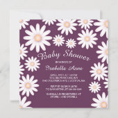 スウィートデイジーベビーシャワー招待状 招待状 (正面)