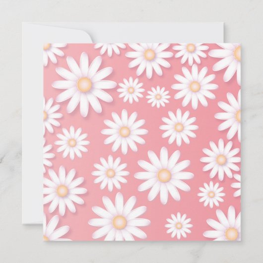 スウィートデイジーベビーシャワー招待状 招待状 (裏面)