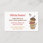 スウィートトリートカップケーキッズプレ連絡イデート コーリングカード (裏面)