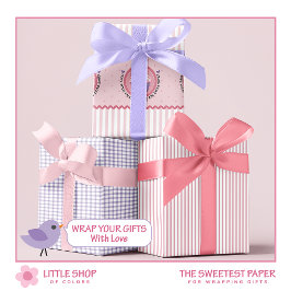 スウィートトリートカップケーキバレンティンデー ラッピングペーパーシート