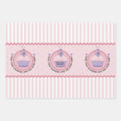 スウィートトリートカップケーキバレンティンデー ラッピングペーパーシート (正面)