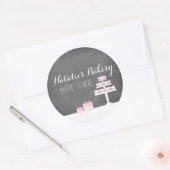 スウィートトリートシャルボードベーカリーステッカー ラウンドシール (封筒)