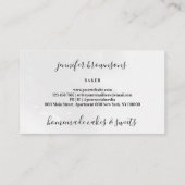 スウィートトリートチョコレートキャンディベーカリージャー 名刺 (裏面)