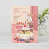 スウィートトリートバースデーパーティー 招待状 (スタンド正面)