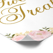 スウィートトリートフローラウェディングシャワー誕生日デコール ポスター (角)