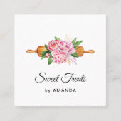 スウィートトリートベーカリーありがとう スクエア名刺 (正面)