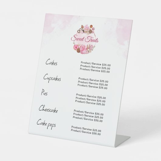 スウィートトリートベーカリー価格 台座サイン (正面)