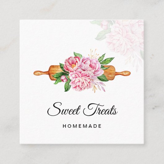 スウィートトリートベーカリー スクエア名刺 (正面)