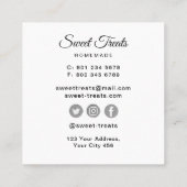 スウィートトリートベーカリー スクエア名刺 (裏面)