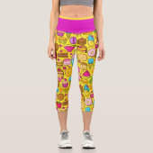 スウィートトリートポップ・アートのファッションカプリスレギンス カプリレギンス (正面)