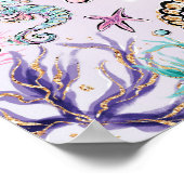 スウィートトリートマーメイド誕生日アンダーザシーベビー ポスター (角)