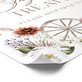 スウィートトリートワイルドウェスタンロデオフローラベビーシャワー ポスター (角)