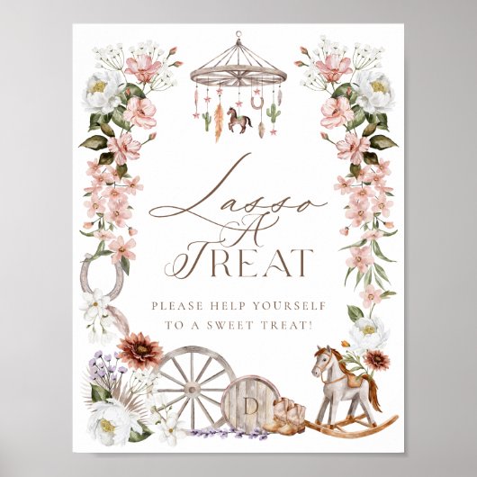 スウィートトリートワイルドウェスタンロデオフローラベビーシャワー ポスター (正面)