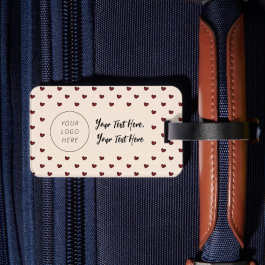 スウィートトレンディービジネスロゴ会社のプロモ企業のモ ラゲッジタグ (裏面インサイチュ2)