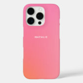 スウィートトレンディーピンクオグラデーションレンジカスタマイズ絞り染め Case-Mate iPhoneケース (裏面)
