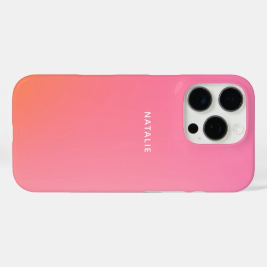 スウィートトレンディーピンクオグラデーションレンジカスタマイズ絞り染め Case-Mate iPhoneケース (裏面 (横))