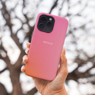 スウィートトレンディーピンクオグラデーションレンジカスタマイズ絞り染め iPhone 16 PROケース