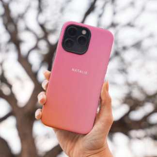 スウィートトレンディーピンクオグラデーションレンジカスタマイズ絞り染め iPhone 16 PROケース