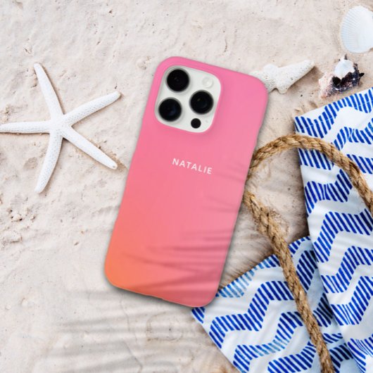 スウィートトレンディーピンクオグラデーションレンジカスタマイズ絞り染め Case-Mate iPhoneケース