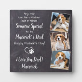 スウィートドッグパーソナライズされたパパ父の日ペットの写真 フォトプラーク (正面)