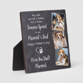 スウィートドッグパーソナライズされたパパ父の日ペットの写真 フォトプラーク (正面)