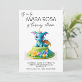 *~*スウィートドラゴンケーキ写真AP88誕生日パーティー 招待状 (スタンド正面)