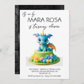 *~*スウィートドラゴンケーキ写真AP88誕生日パーティー 招待状 (正面/裏面)