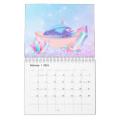 スウィートドラゴンベビーグリッターピンクローズ金ゴールドパステル カレンダー (2月 2026)