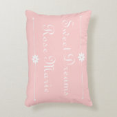 スウィートドリームオンベビーピンクパーソナライズされた アクセントクッション (正面(垂直))