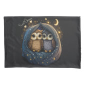 スウィートドリームキュートデザインフクロウパーソナライズされたの名前 枕カバー (正面)