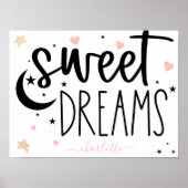 スウィートドリームスハートズスターズピンクガーリーク ポスター (正面)