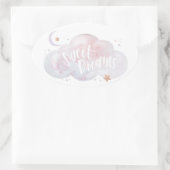 スウィートドリームスランバーパーティー好意ステッカー 楕円形シール (バッグ)