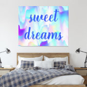 スウィートドリームス抽象芸術ノーザンライト キャンバスプリント (インサイチュ (寝室))