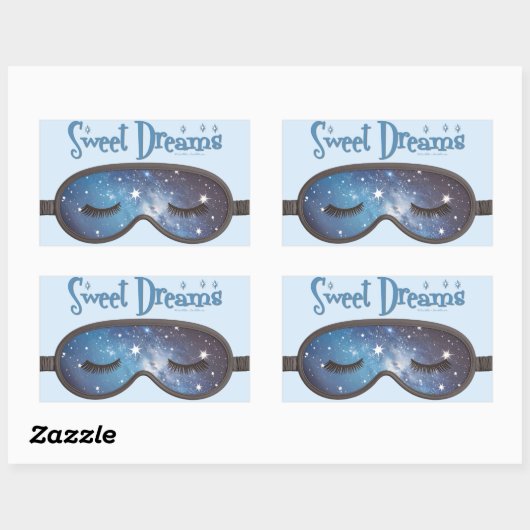 スウィートドリームス顔マスク 長方形シール (シート)