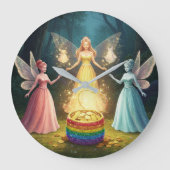 スウィートドリームス フェアリー ブライズシャワー ラージ壁時計 (正面)