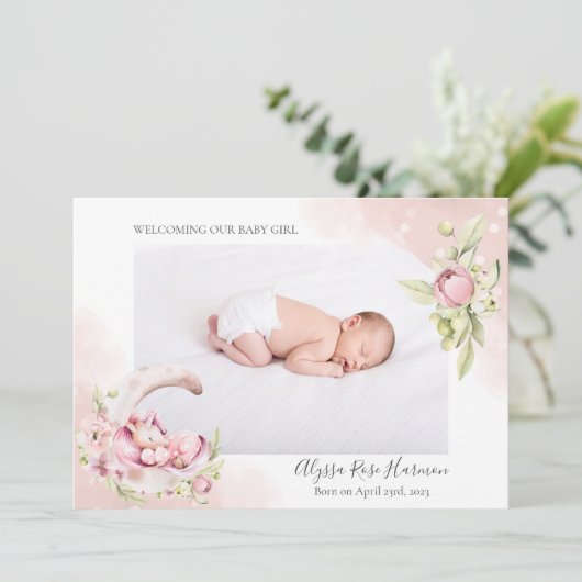 スウィートドリームズガール誕生のお知らせ 案内状 (スタンド正面)