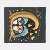 スウィートドリームズキュートデザインペンギン フリースブランケット (正面(横))