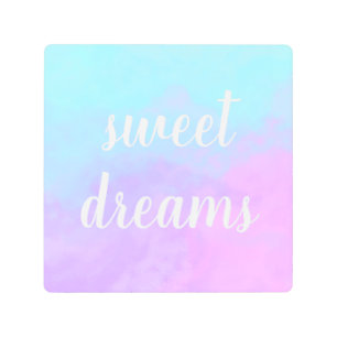 "スウィートドリームズパステル抽象芸術クラウドメタルプリント メタルプリント