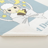 スウィートドリームズレトロパステルブルーキュートラム シェルパブランケット (3/4)