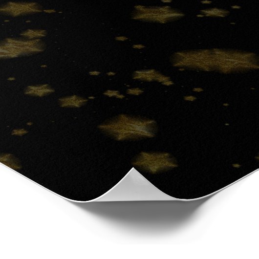 スウィートドリームズ引用文フェイク金ゴールドフォイルスターバックグラウンド ポスター (角)