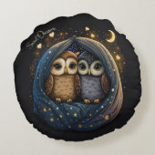 スウィートドリームズ キュートデザイン フクロウ ラウンドクッション (裏面)