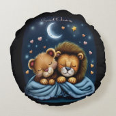 スウィートドリームズ キュート デザイン ライオン ラウンドクッション (裏面)