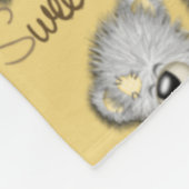 スウィートドリームテディバフイエロー フリースブランケット (角)