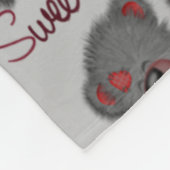 スウィートドリームテディブリリアントルビー フリースブランケット (角)