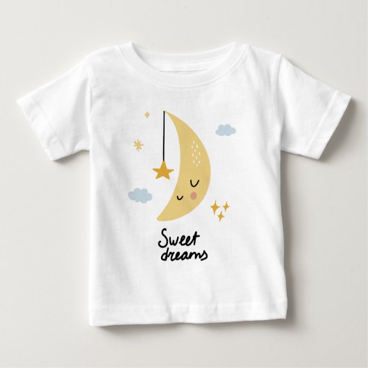 スウィートドリームムムーン&スターズ ベビーTシャツ (正面)